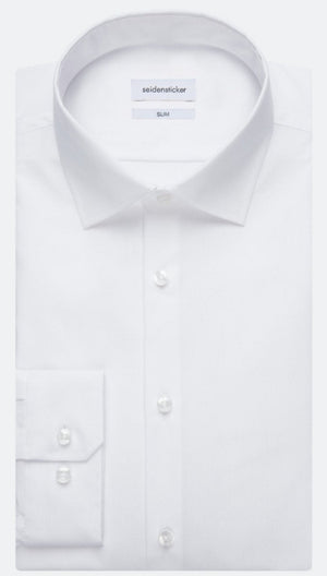 Witte Twill Shirt Slim Fit - Jr&Sr The Hague