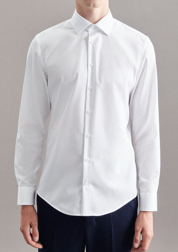 Witte Twill Shirt Slim Fit - Jr&Sr The Hague