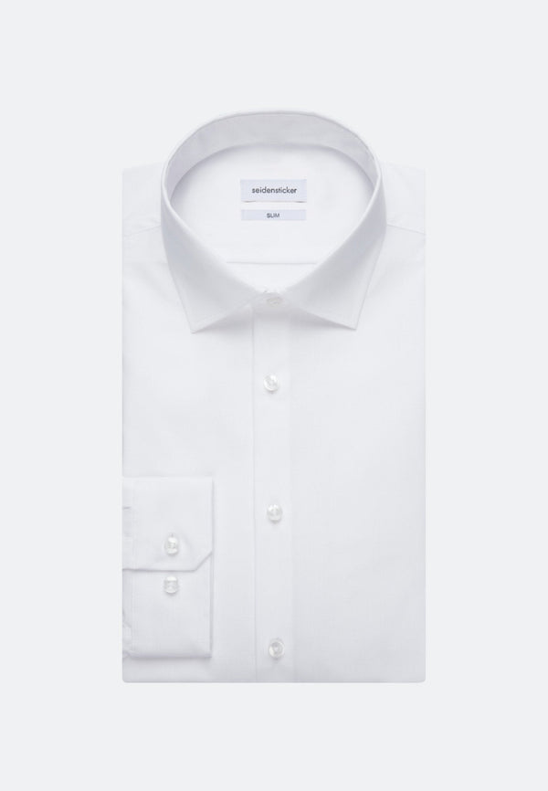 Witte Twill Shirt Slim Fit - Jr&Sr The Hague