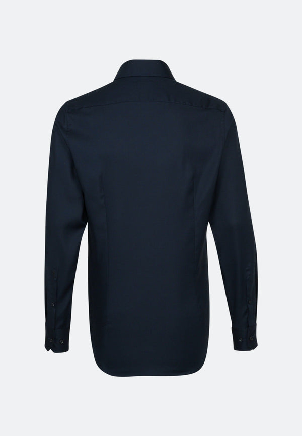 Seidensticker Structure shirt X-Slim Navy - Jr&Sr The Hague